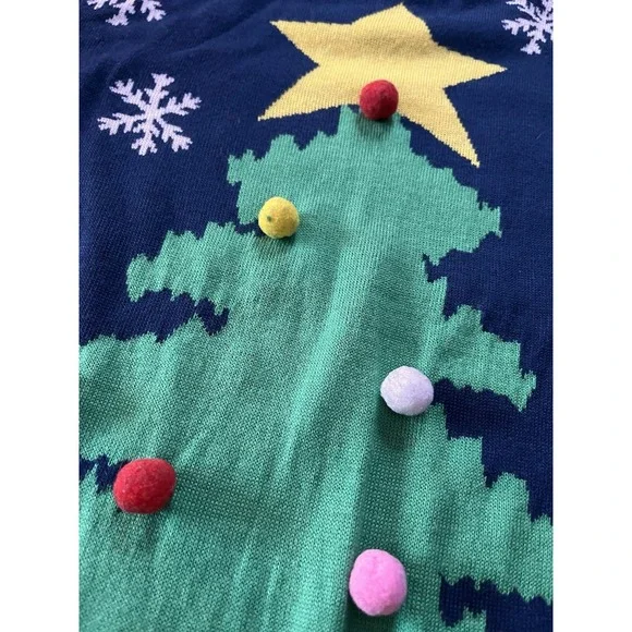 Tipsy Elves Ugly Christmas Sweater‎ Xmas Tree 4 Drink Koozies Men's Large 3D - Picture 3 of 7